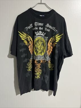 Y2K Phat Doc Vintage Full Time Hustler Gotta Get Paid Hip Hop Rap Shirt 3XL